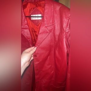 Real leather Jacket (red)